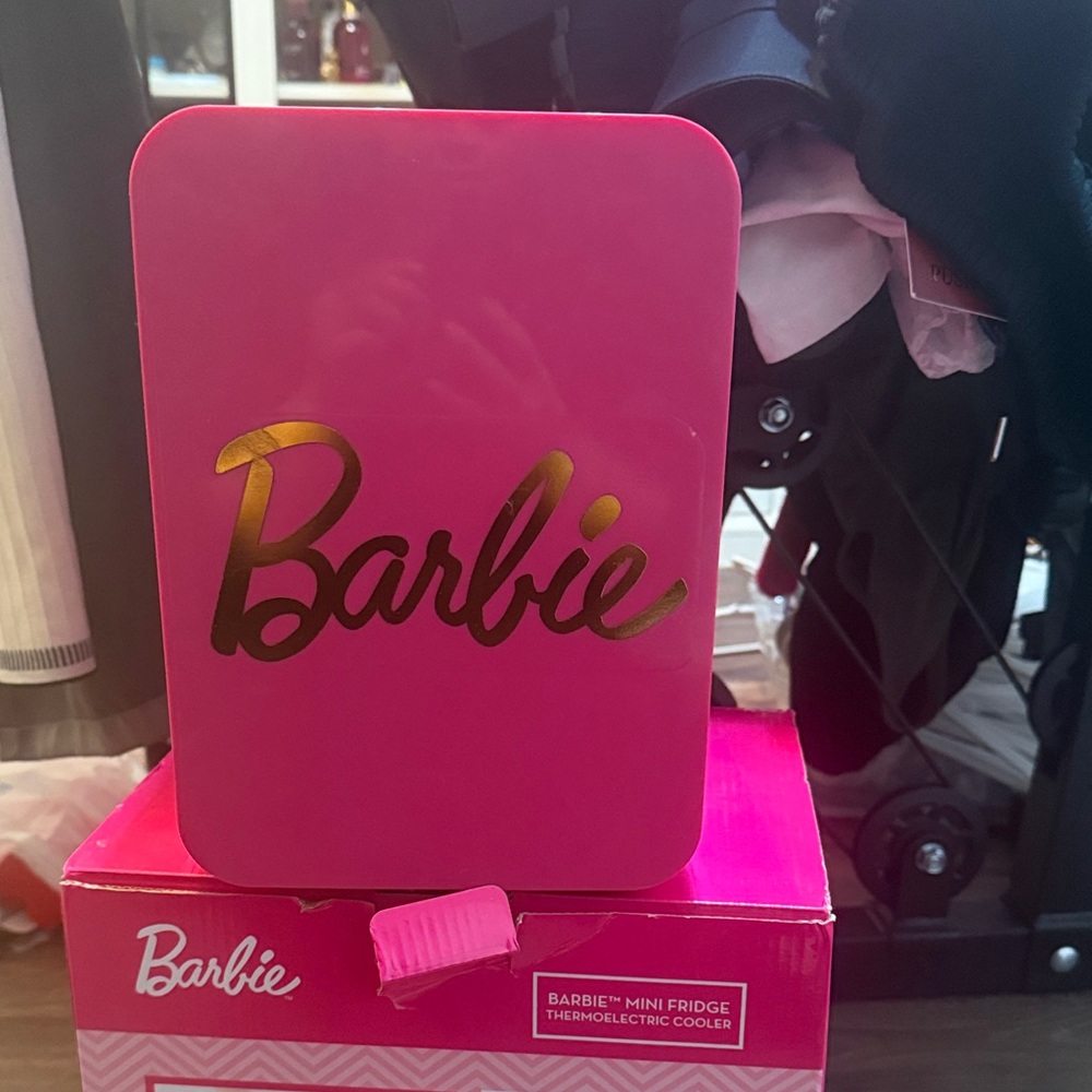 Barbie Hot Pink Cooler with Gold Logo